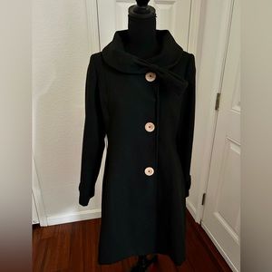Stylish black pea coat size M
